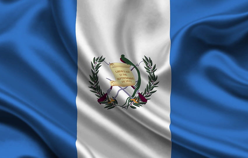 Flag, Coat of arms, Texture, Guatemala, Flag HD wallpaper