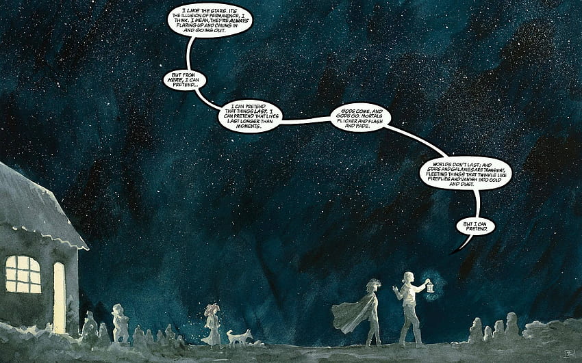Saya sedang membaca The Sandman dan saya melihat panel ini, sederhana saja, Delirium Sandman Wallpaper HD