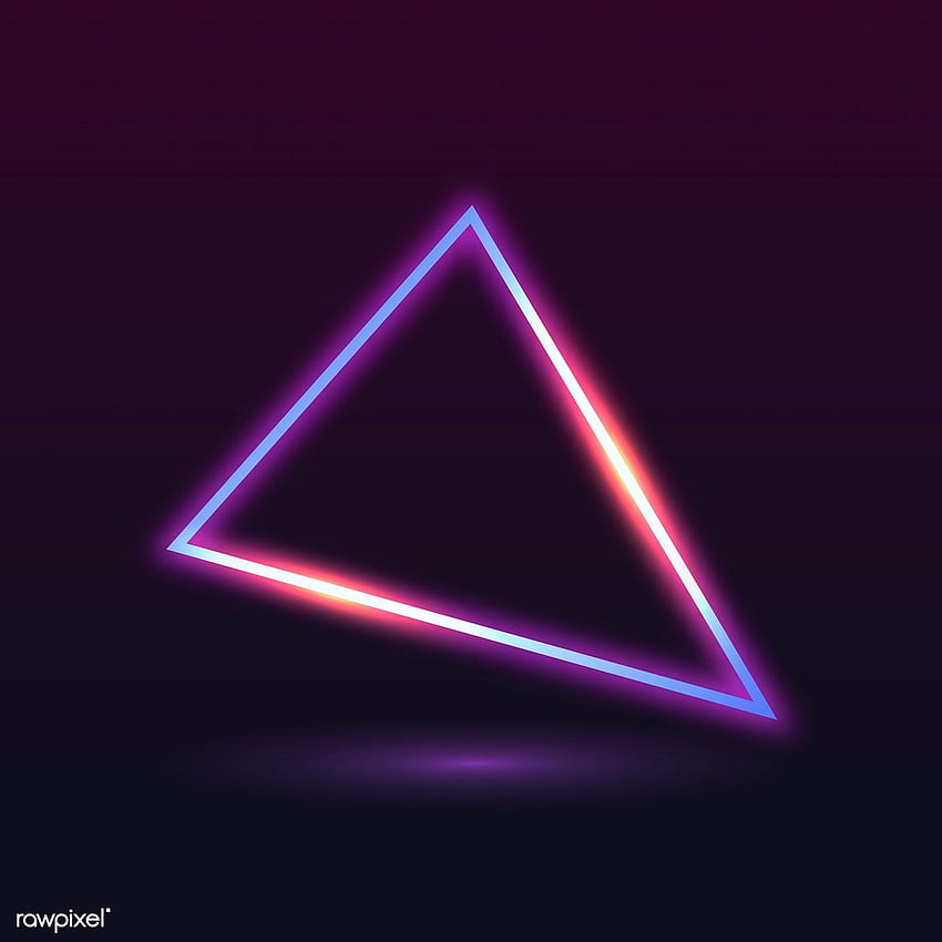 Retro neon triangle badge vector. / taus. Neon, Vector , Triangle HD phone wallpaper