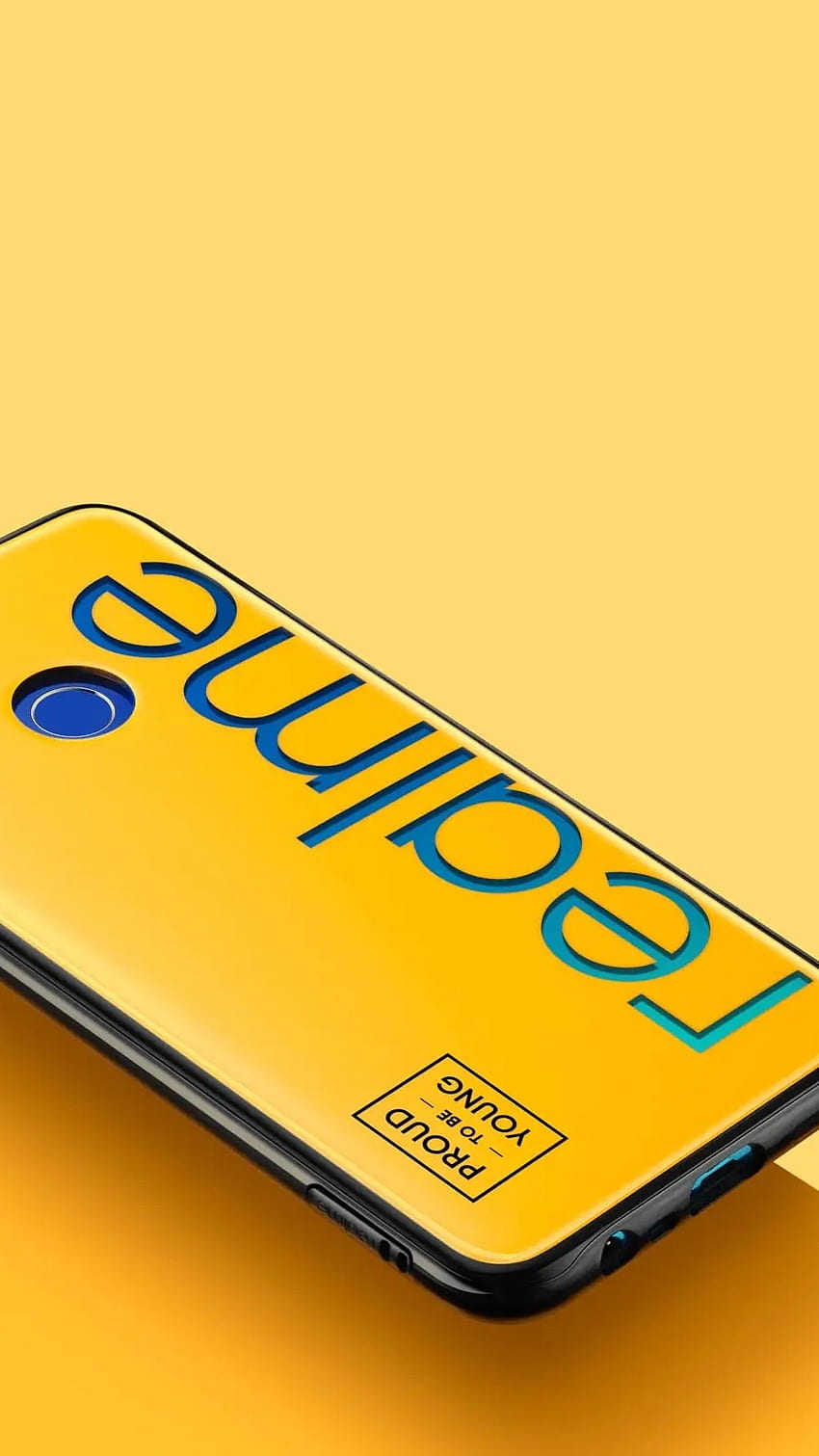 Realme, Simple, Yellow HD phone wallpaper