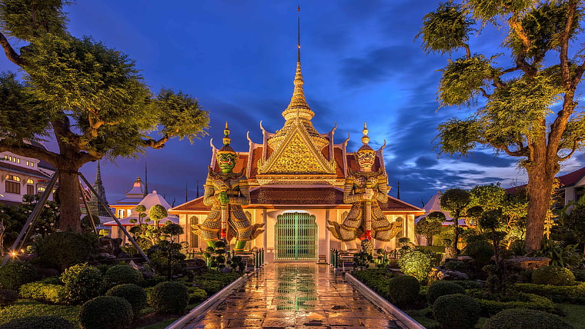 Wat Arun 불교 사원 방콕 태국 U HD 월페이퍼
