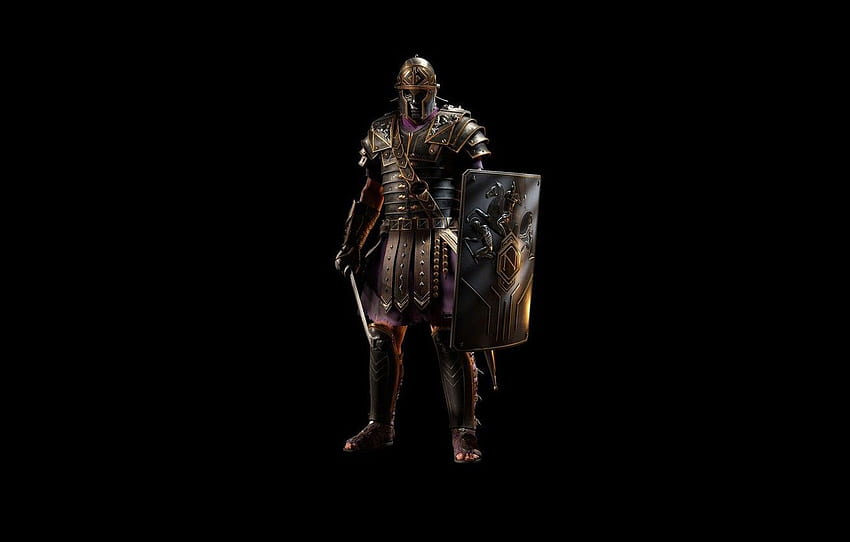 sword, armor, helmet, shield, Legionnaire, Roman soldier HD wallpaper