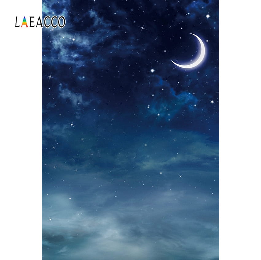 Laeacco graphy Backdrops Shiny Moon Star Party Night Scenic graphic Background call Studio. Background, Night Party HD wallpaper