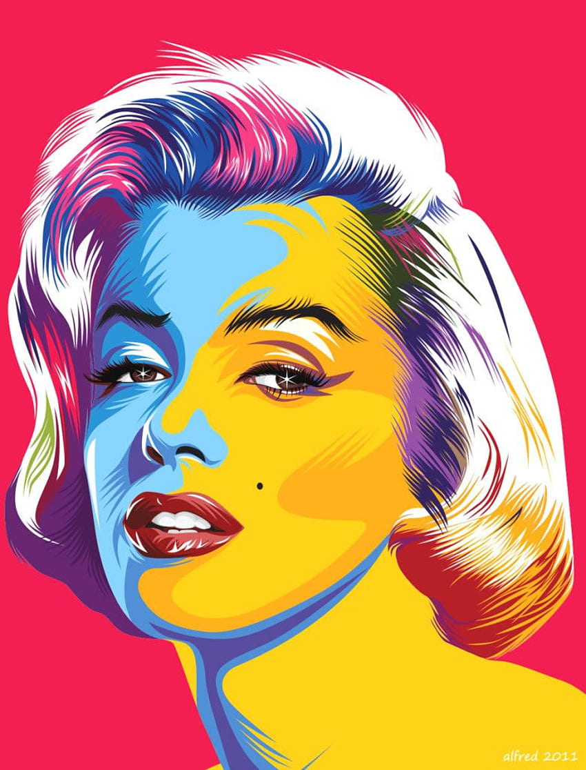 Pop Art Vector 12 de ancha. Marilyn monroe pop art, Pop art portraits y Pop art face fondo de pantalla del teléfono