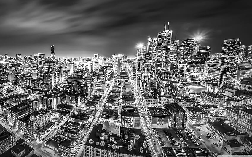 Toronto Skyscrapers Black and White ❤ 4K HD Desktop Wallpaper for