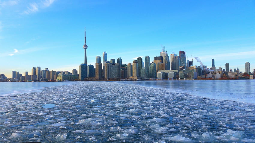 Toronto Winter, Toronto Skyline HD wallpaper