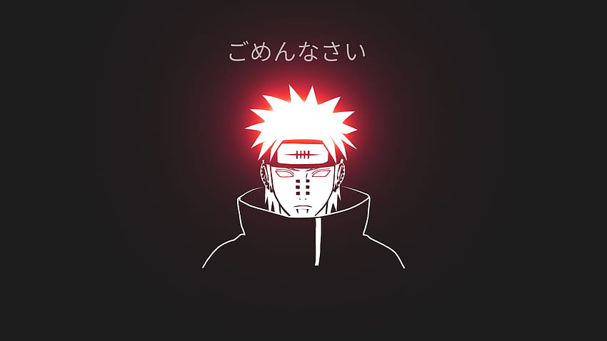 Naruto Neon, black, simple, anime, HD phone wallpaper