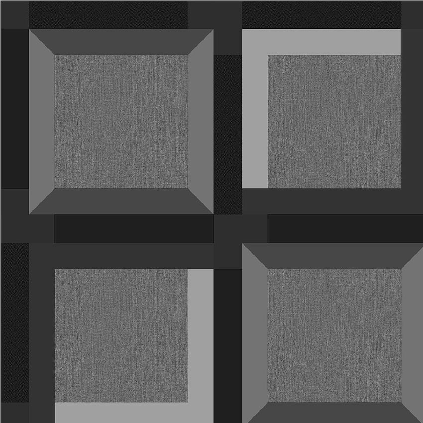 Muriva Kinetic 3D Squares Geometric J42409 - Charcoal HD phone wallpaper