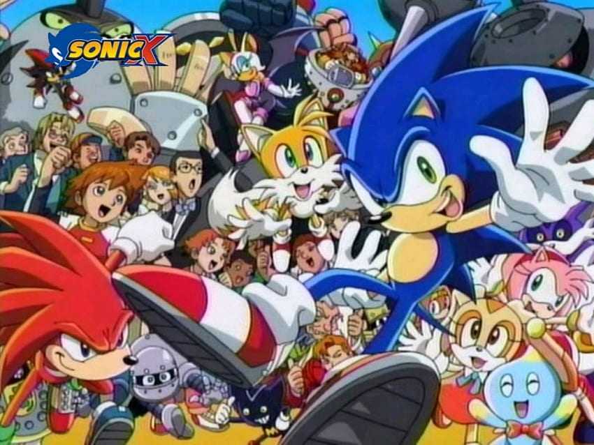 Sonic x, sonic, colorful, shadow, tails, chris, knuckles, cheese, rouge, others, big, video games, sonic team, cream, eggman, amy HD wallpaper