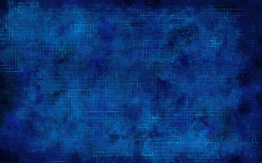 Dark Blue Pixel, Pixel Art Blue HD wallpaper