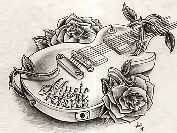 Tattoo Music Skull by fortuna15 on DeviantArt