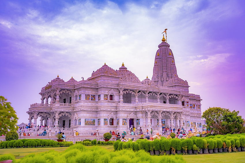 Tempio indiano Vrindavan Mathura Sfondo HD