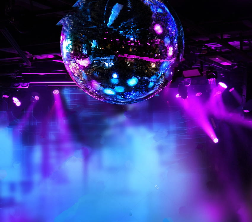 Цветна диско огледална топка с диджейски светлини за нощен клуб Фон [] за вашия мобилен телефон и таблет. Разгледайте Background DJs HD тапет