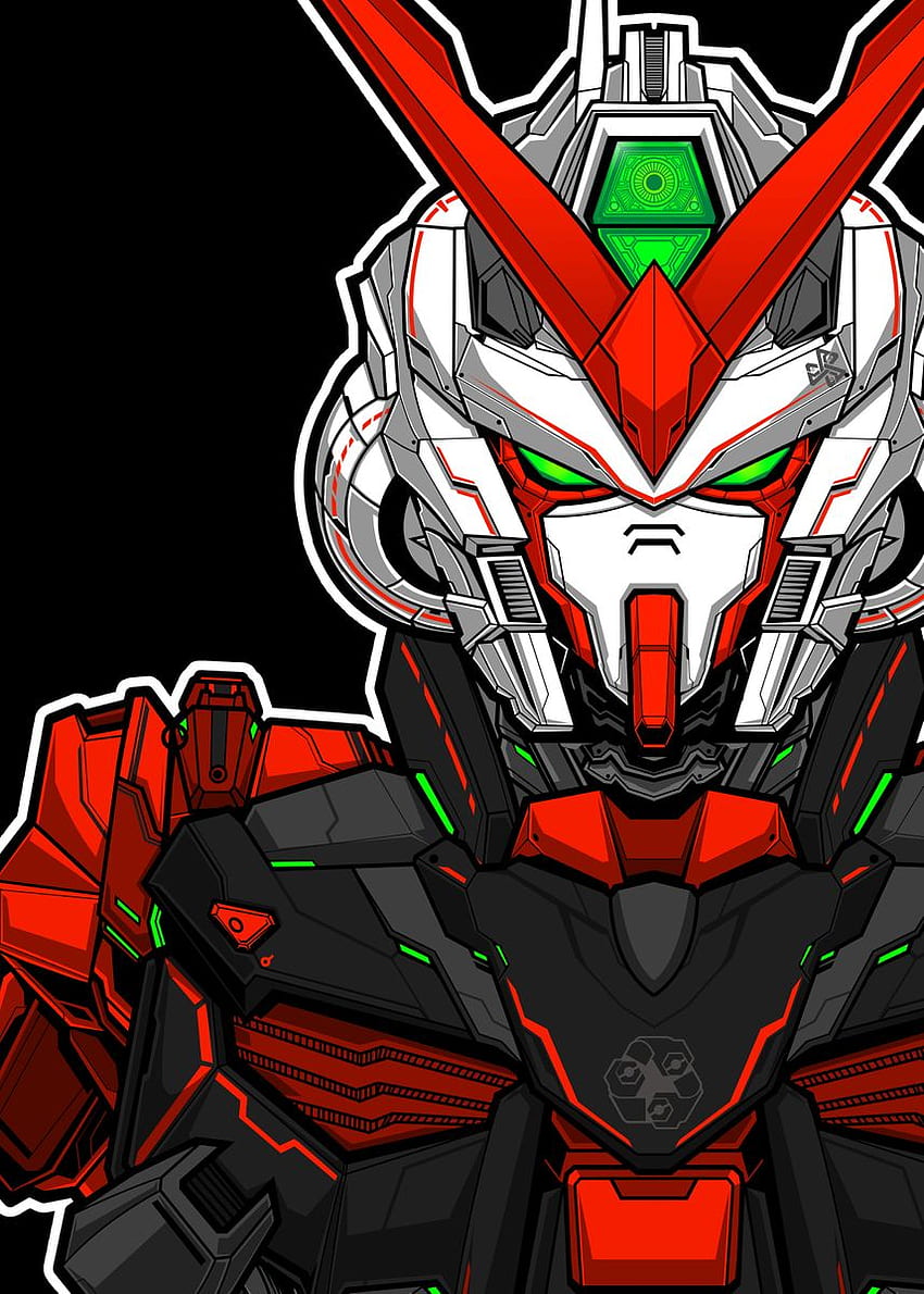 Astray Red Frame Gundam ' Poster di Wahyudi Artwork. Displate nel 2021. Cornice rossa Astray, Gundam , Gundam art Sfondo del telefono HD