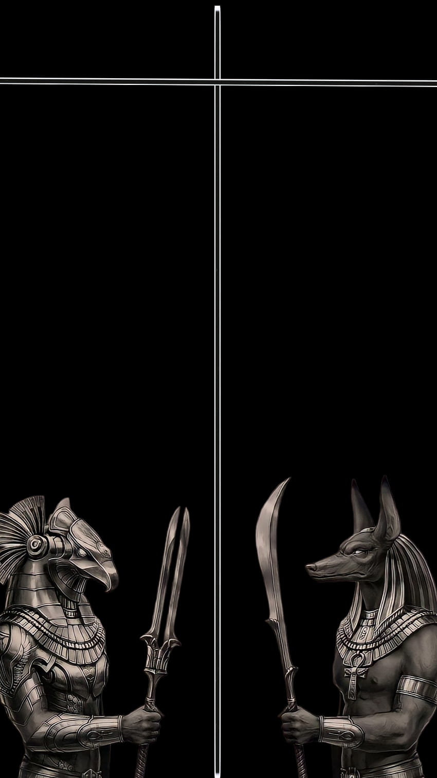 Anubis, kuda, grafik wallpaper ponsel HD