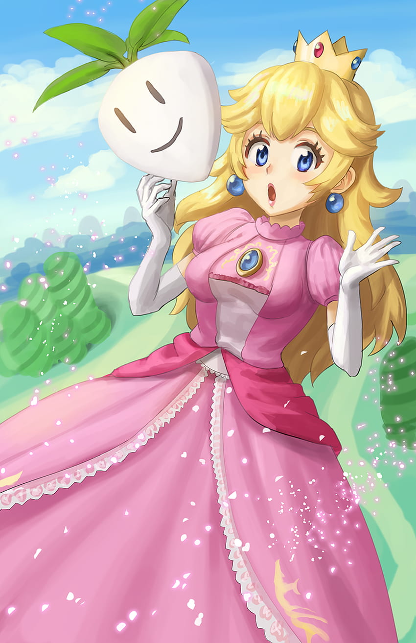 Princess Peach Poster [Kamochiruu] – IllustCafe