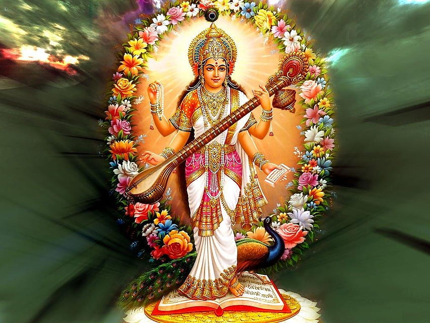 Saraswati Devi, Goddess Saraswati HD wallpaper