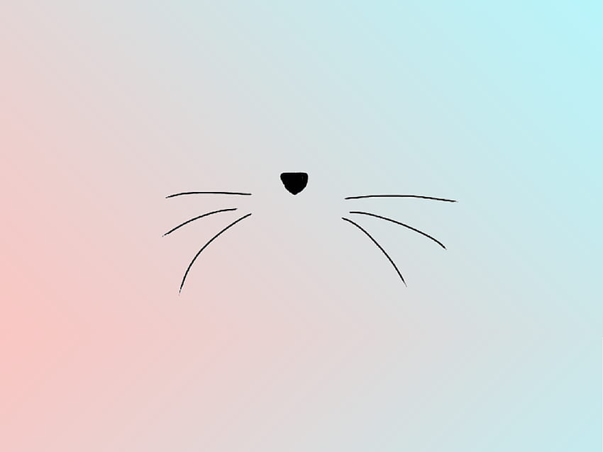 Entzückendes, vereinfachtes Kätzchengesicht!. Katze. Pinte, Katzenpastell HD-Hintergrundbild