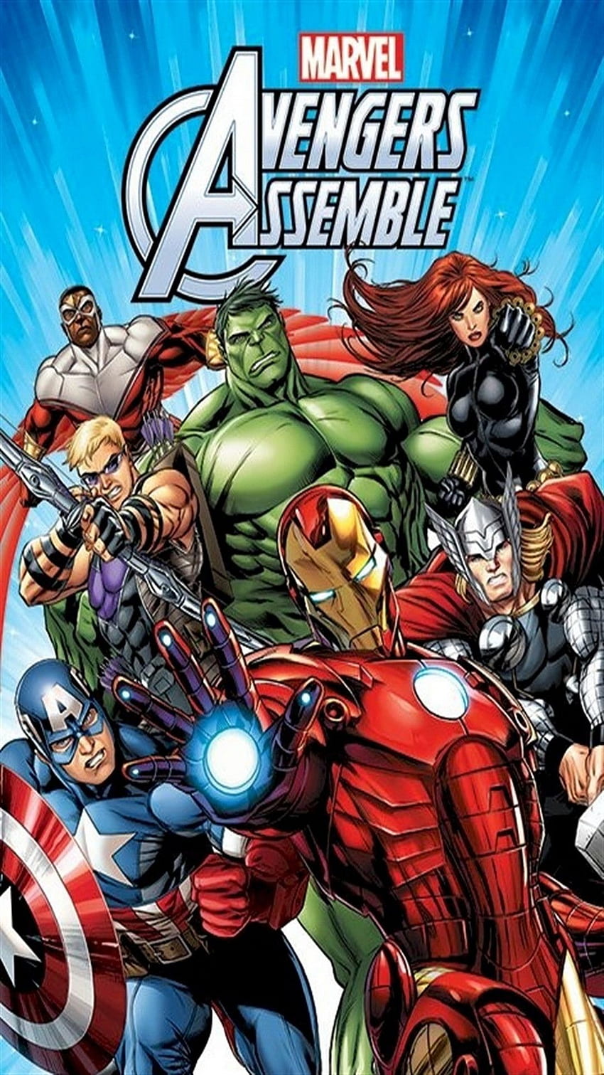 Avengers-Comic, Avengers-Zeichentrickfiguren HD-Handy-Hintergrundbild