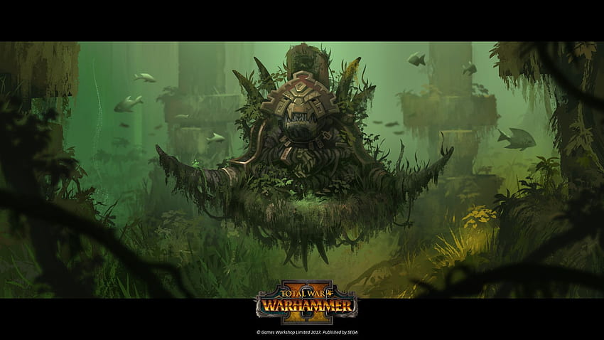 Sztuka wojny totalnej: Warhammer II. Warhammer jaszczuroludzi, sztuka, fantasy Warhammer Tapeta HD