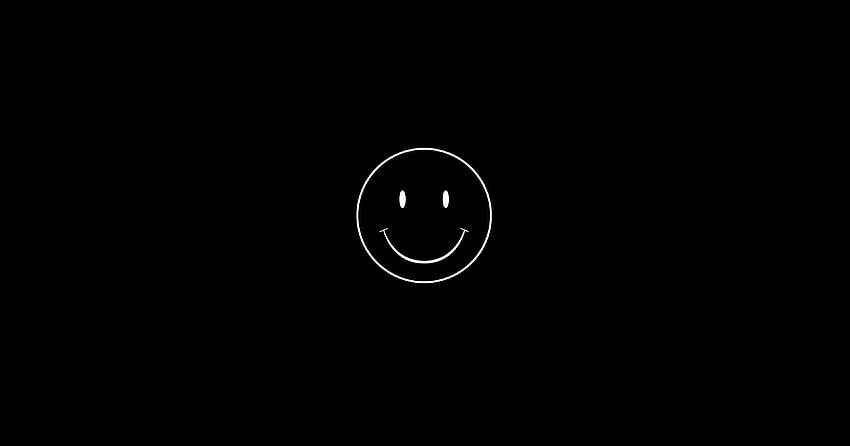 Smiley simple., Sonrisa en blanco y negro fondo de pantalla
