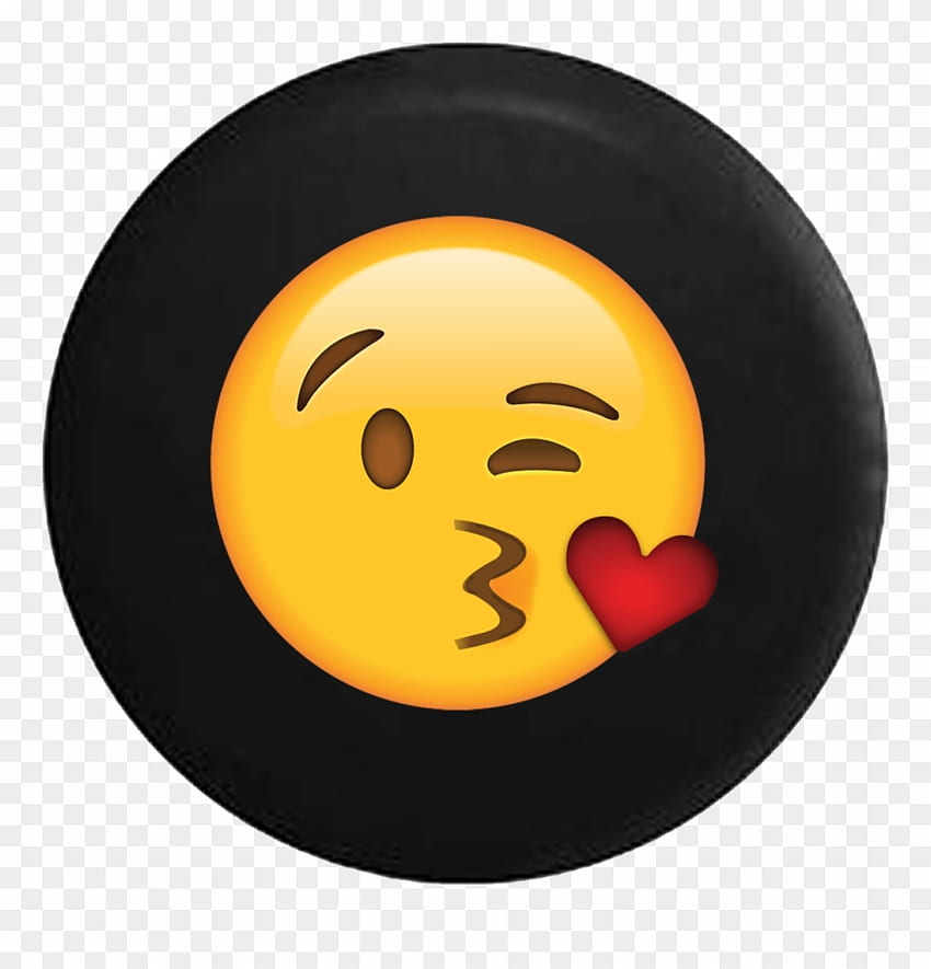 Emoji With Black Background, Kiss Emoji HD phone wallpaper | Pxfuel