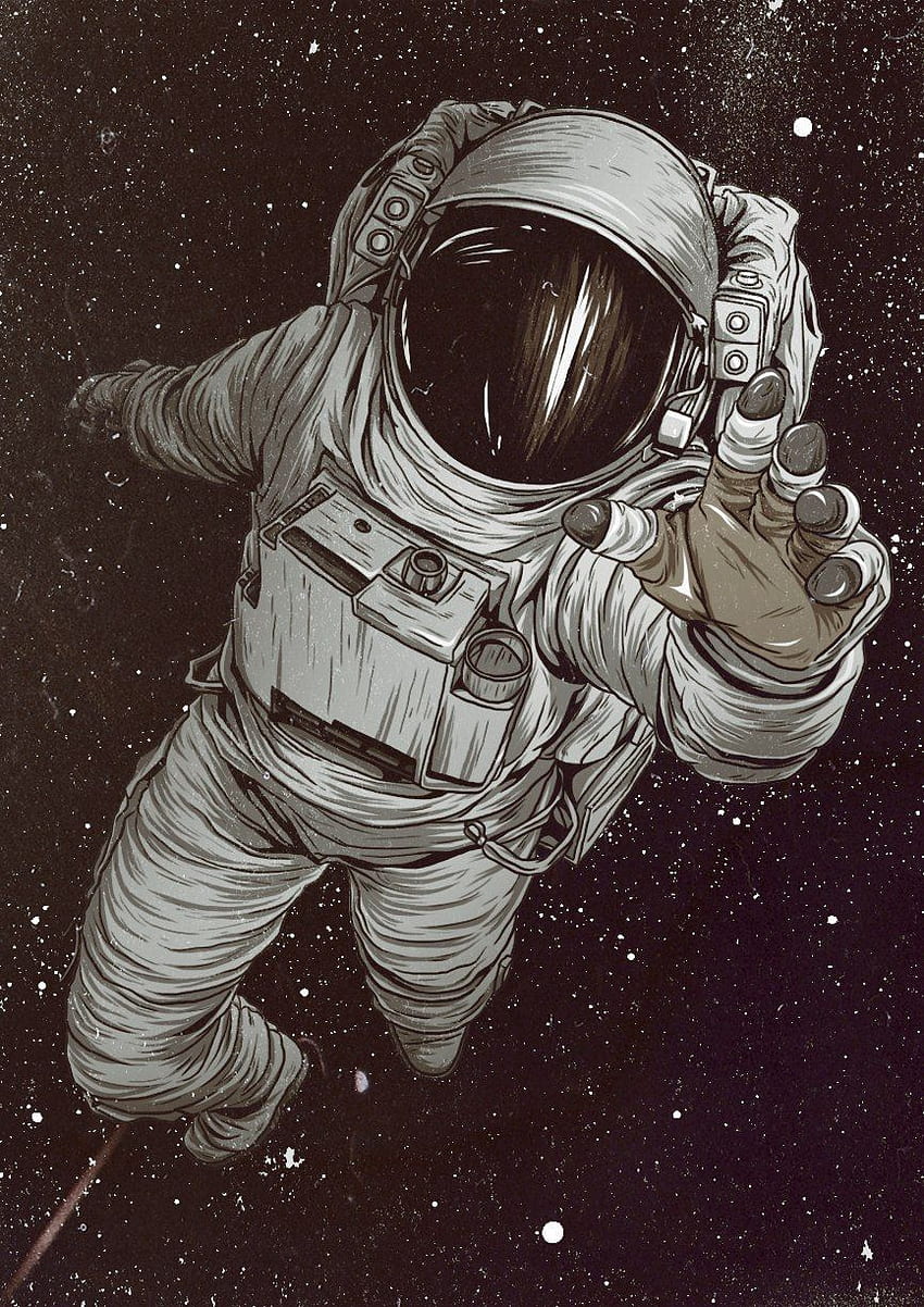 Original Drawing Illustration Space Day Astronaut And Earth Illustration |  PSD Free Download - Pikbest
