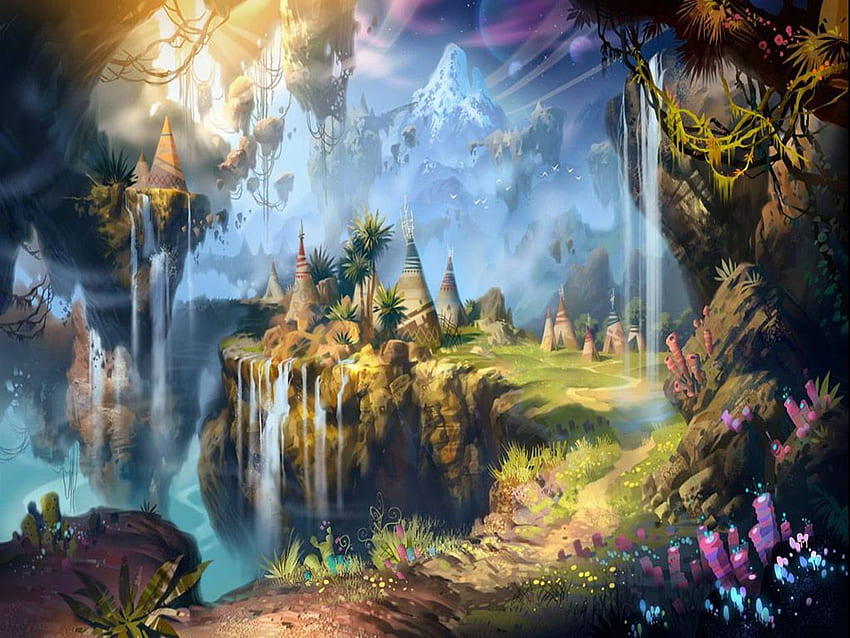 fairytale landscape wallpaper