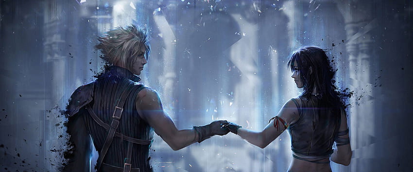 Final Fantasy Çift Monitör, FF Bulut HD duvar kağıdı