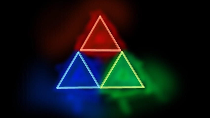 Обикновено Neon Triforce Art () Нарисувано от мен: Zelda HD тапет