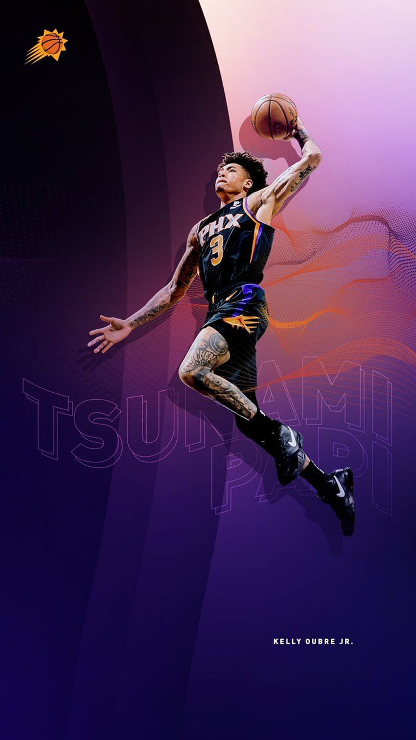 Phoenix Suns – „Mój ulubiony kolor to fioletowy, Kelly Oubre Jr. Tapeta na telefon HD
