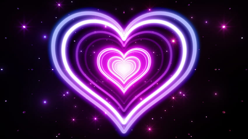 Neon Hearts , Cute Pink Neon Hearts HD wallpaper