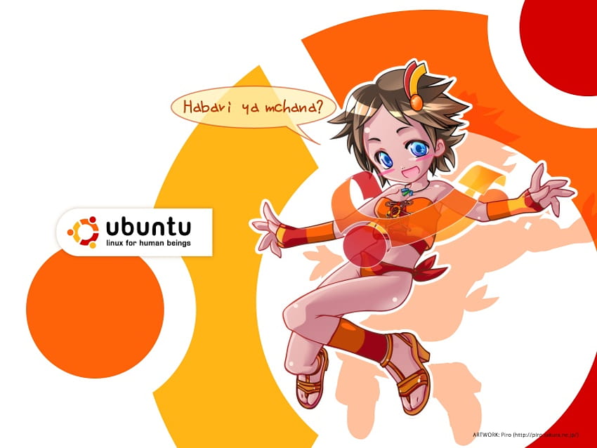 Ubuntu Loli, teknologi, ubuntu, loli Wallpaper HD