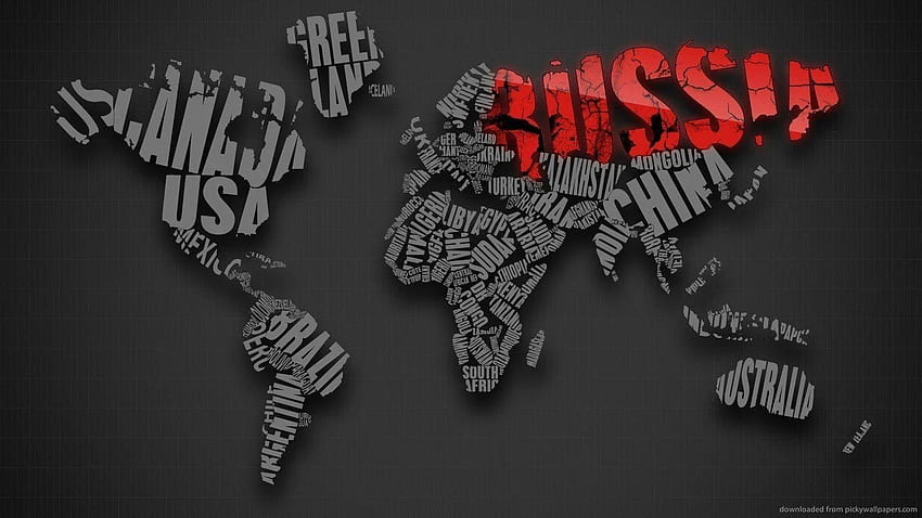 Russia, China, Australia, Brazil, Canada, World map, Typography, Countries / and Mobile & , World Map with Countries HD wallpaper