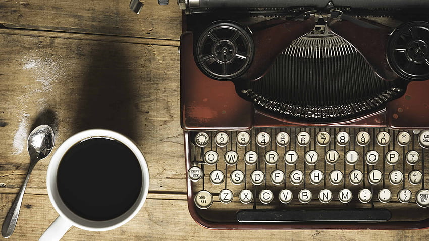 Typewriter And Coffee U, Antique Typewriter HD wallpaper