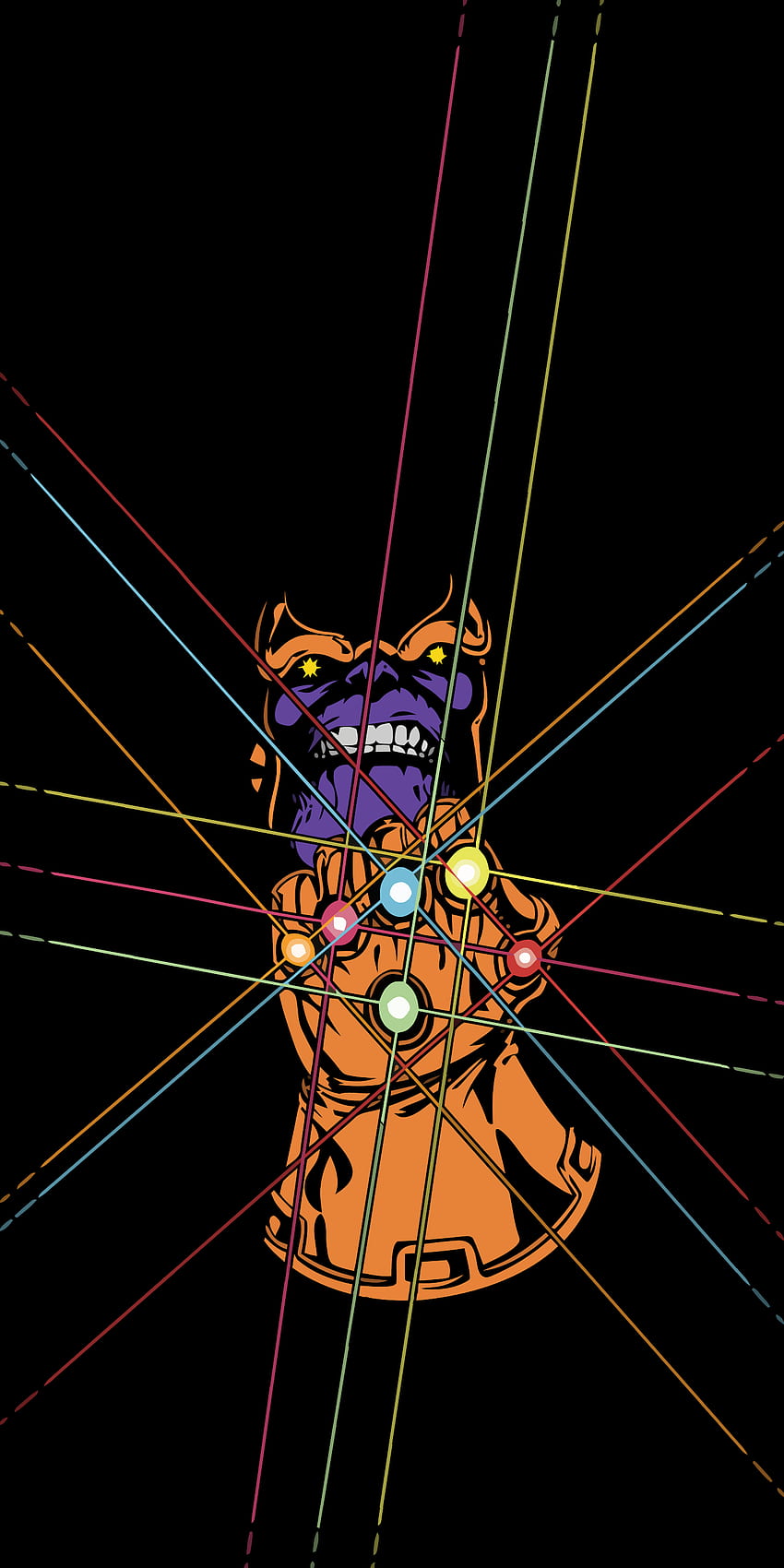 Infinity Gauntlet - Thanos Amoled []. MARVEL, Thanos Neon HD phone wallpaper