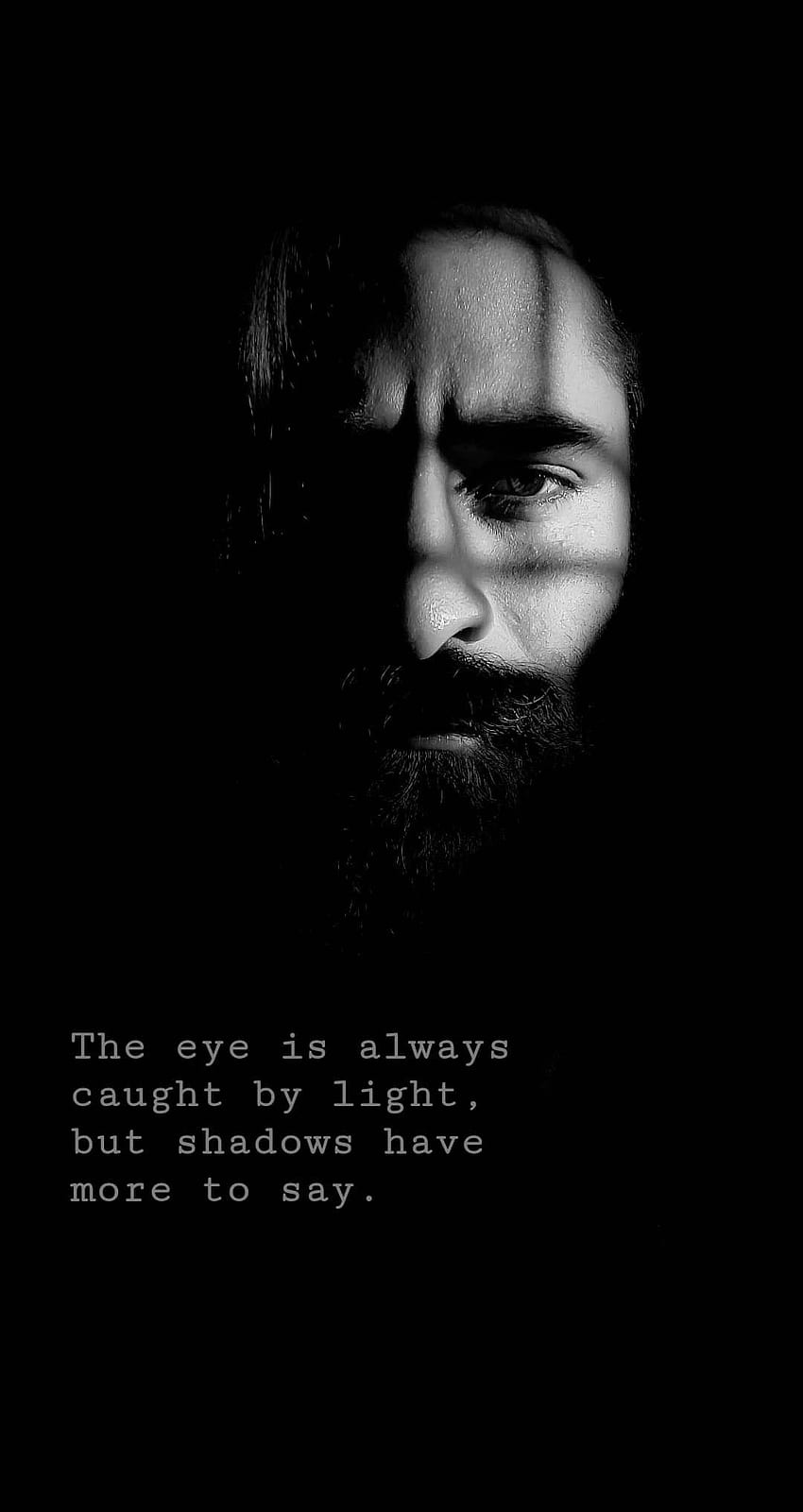 Black and white graphy. Beard love. Quote love HD phone wallpaper