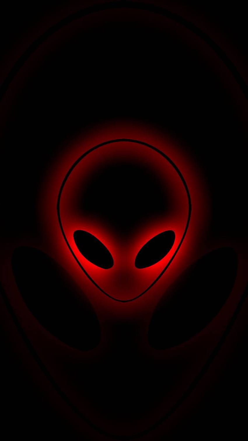 rojo alienígena, negro alienígena estético fondo de pantalla del teléfono