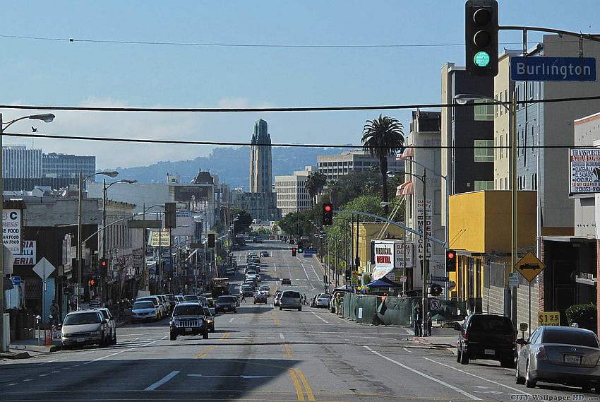 Los Angeles'ta sokak. geniş ekran Los Angeles, Amerika Birleşik Devletleri HD duvar kağıdı