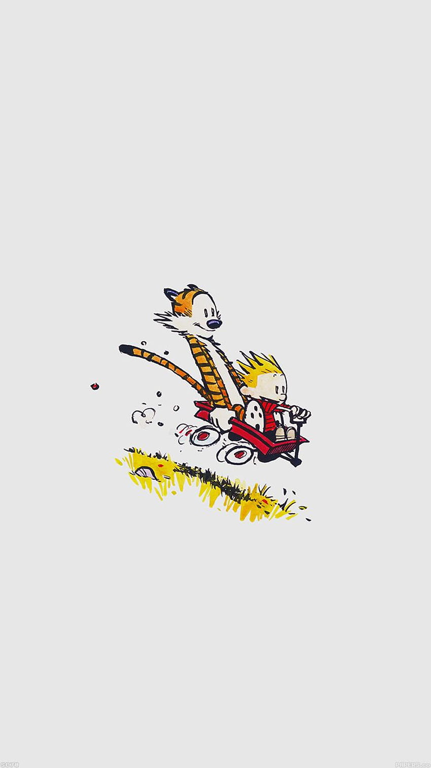 Calvin Hobbes Happy Times Cartoon HD phone wallpaper