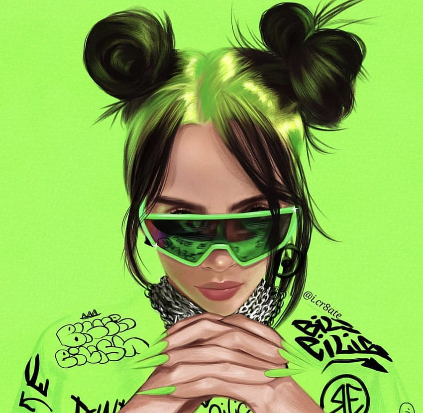 Billie Eilish FanArt • IOS Mode, Billie Eilish Green HD wallpaper | Pxfuel