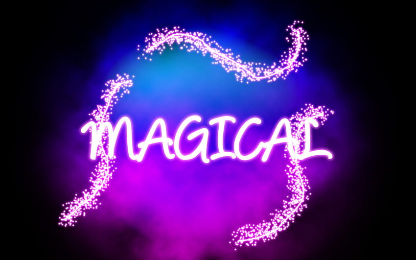Magical, blue, pink, magic HD wallpaper