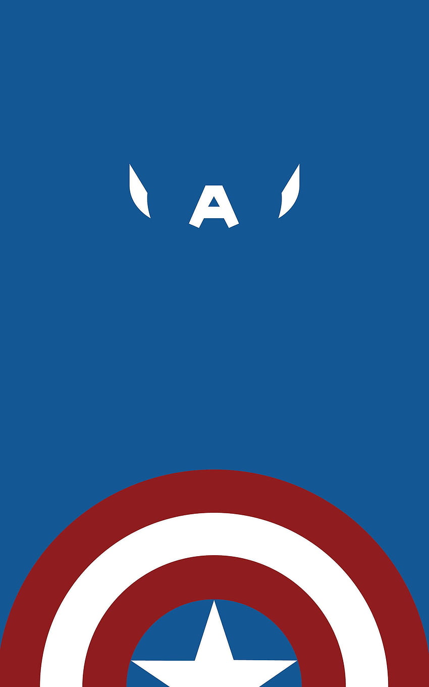 Лого на Капитан Америка, минимализъм, портретен дисплей, Капитан Америка, Marvel Comics, лого на Marvel Falcon HD тапет за телефон