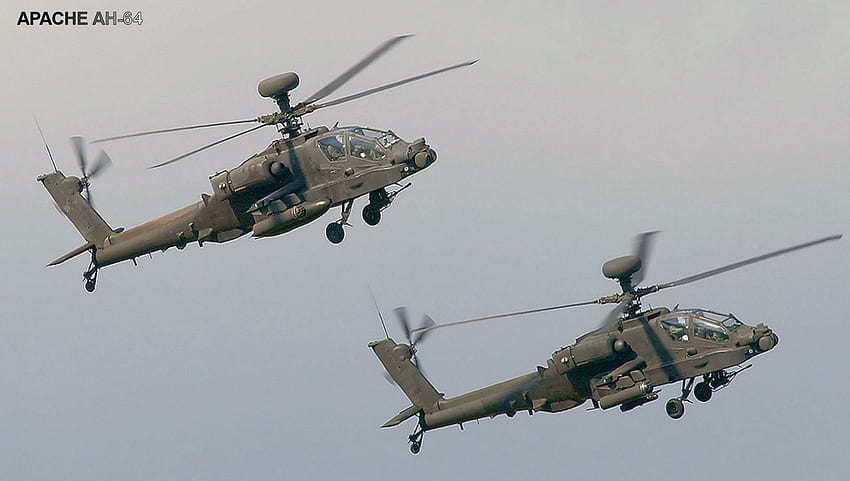 APACHE, 2, helicóptero, wah64d papel de parede HD