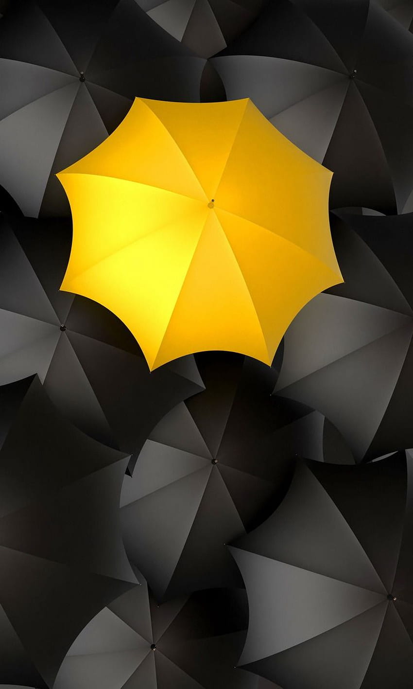 Paraguas para teléfonos móviles - 2404, Paraguas amarillo fondo de pantalla del teléfono