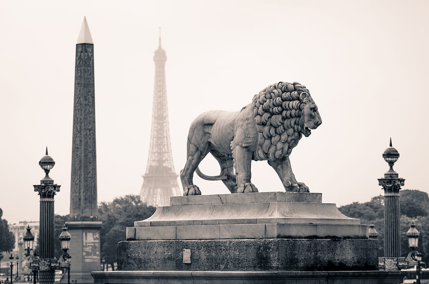 Kota, Paris, Monumen, Kota, Singa, Prancis, Patung Wallpaper HD
