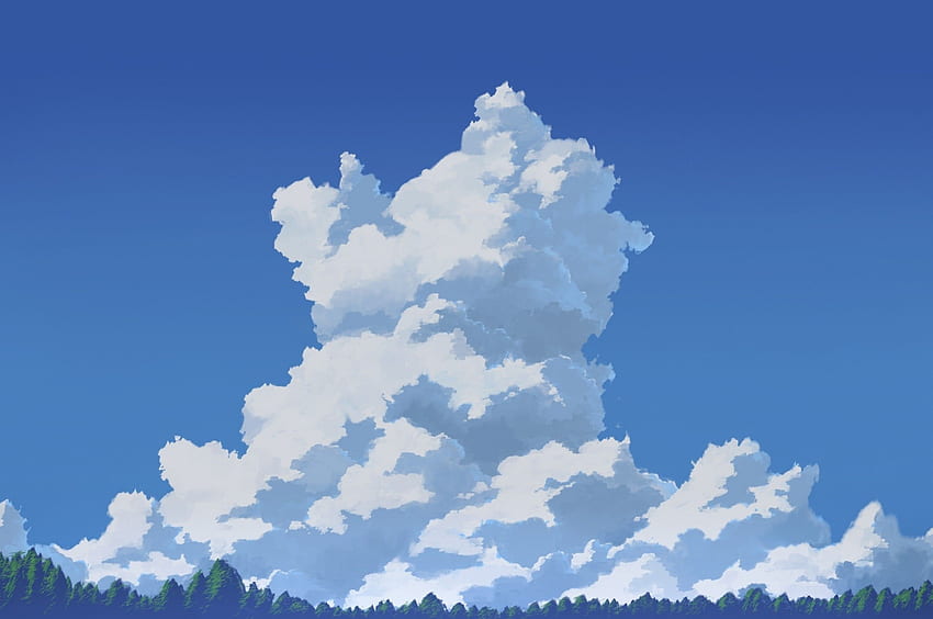 Pixel Sky, Chmura Pixel Art Tapeta HD