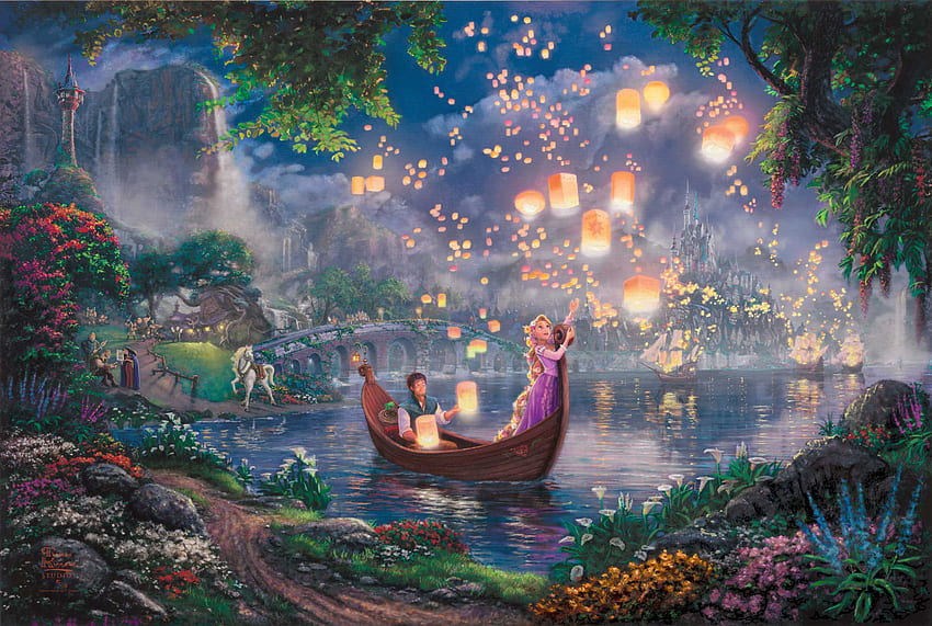 Disney Thomas Kinkade, Disney City HD wallpaper
