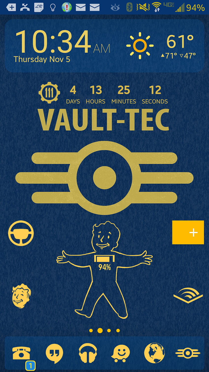 Themed my phone while waiting for Fallout 4. Found the Vault-Tec logo and I slapped a simple together for my Note 3 For the curious: ... HD phone wallpaper