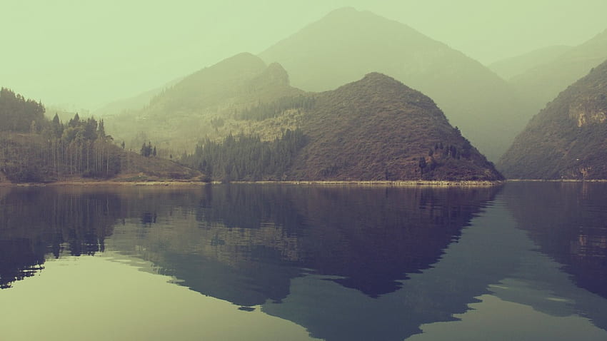 Lac calme, mont, lac, eau, calme Fond d'écran HD